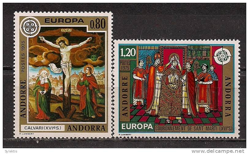 ANDORRA (FR) EUROPA CEPT 1975 SET MNH - 1975