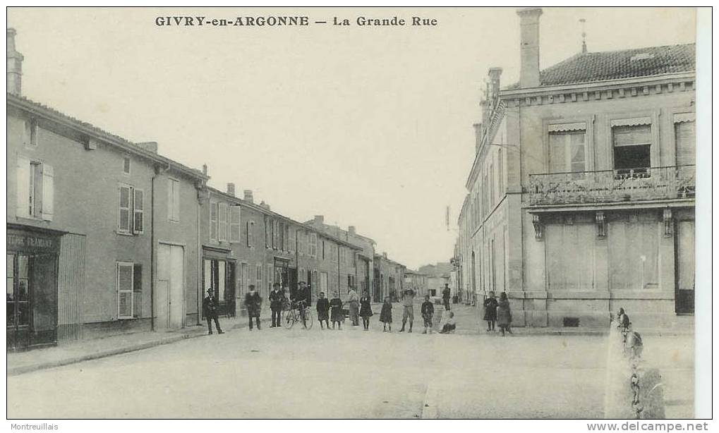 (61) GIVRY EN ARGONNE, La Grande Rue, écrite, Non Timbrée, Superbe - Givry En Argonne