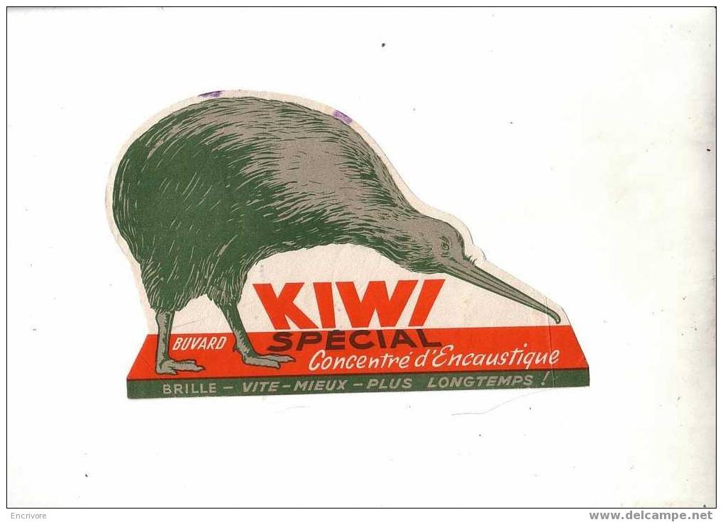 Buvard KIWI - Decoupe En Forme D'oiseau - Wassen En Poetsen