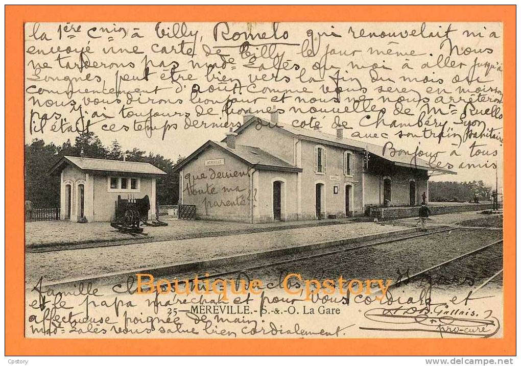91 - MEREVILLE - La Gare De Chemin De Fer - - Mereville