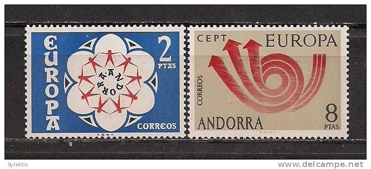 ANDORRA (SP) EUROPA CEPT 1973 SET MNH - 1973