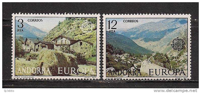 ANDORRA (SP) EUROPA CEPT 1977 SET MNH - 1977