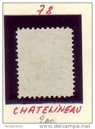 N° 15 LP 78 CHATELINEAU NIPA +75  ****SUPER**** - 1863-1864 Medaglioni (13/16)