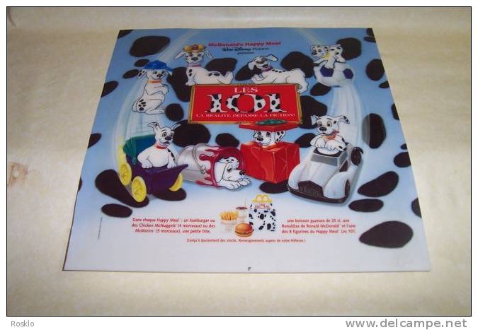 MAC DONALD / B/ 101 DALMATIENS  / TRANSLITE DE MAGASIN / 55CMX55CM / PARFAIT ETAT - McDonald's