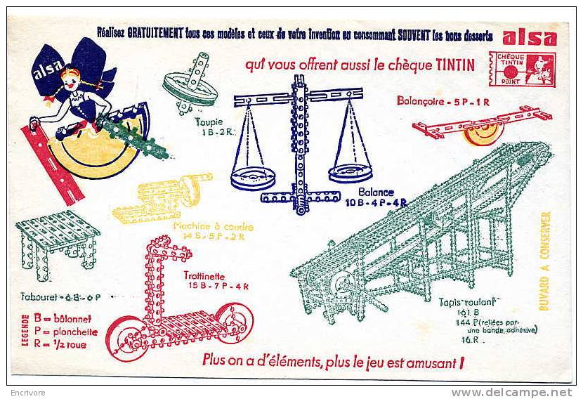 Buvard ALSA Trottinette - Balance - Cheque TINTIN - Food