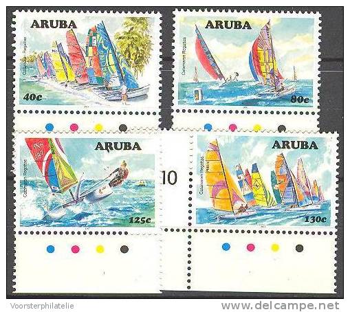 ARUBA 2007 NVPH 384-87 ZEILEN SAILING VOILES - Curaçao, Nederlandse Antillen, Aruba