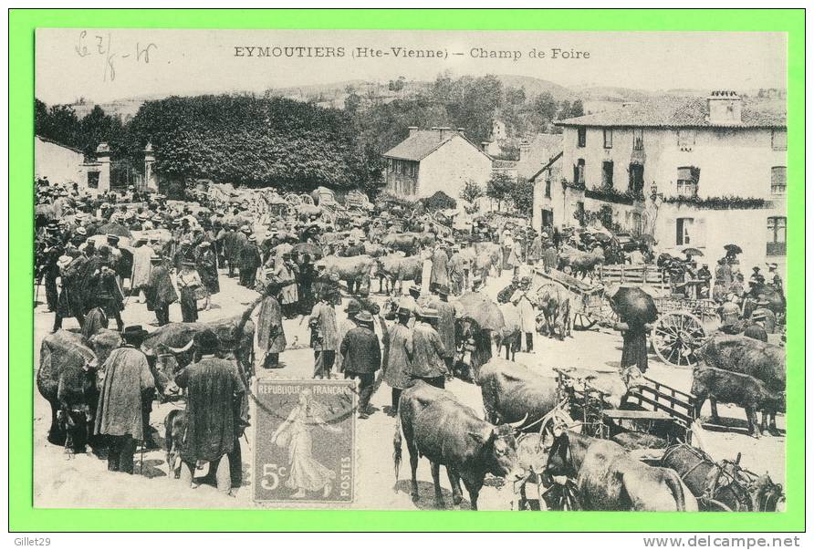 EYMOUTIERS (87) - CHAMP DE FOIRE - BOURSE AUX MINÉRAUX, FOSSILES,CP, ET COLLECTIONS 1er WEEK-END D´AOUT 1986 - - - Eymoutiers