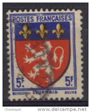 France 1943 - Y & T - Oblitéré - N° 572 Lyonnais - 1941-66 Armoiries Et Blasons