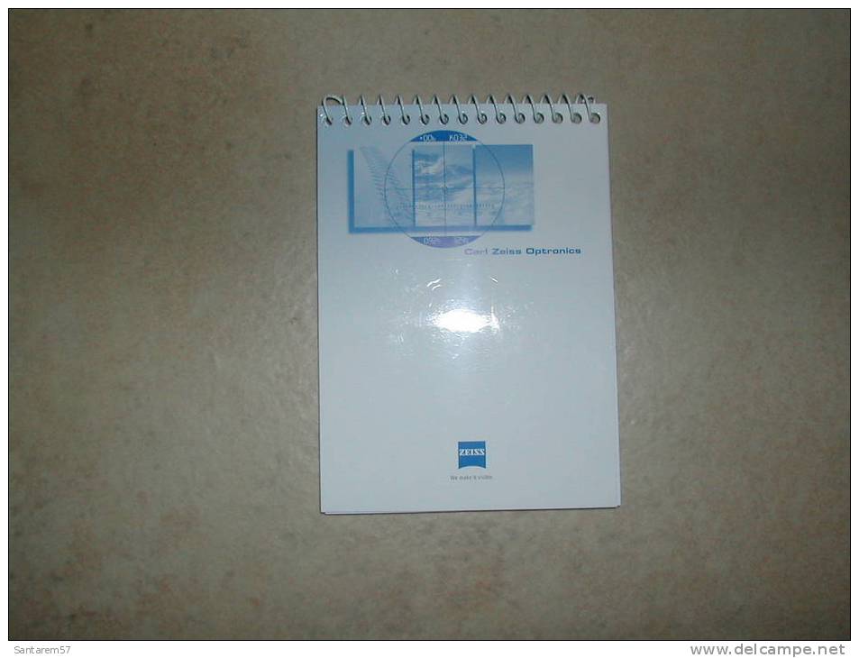 Bloc Notes Publicitaire Advertising Notepad Carl Zeiss ALLEMAGNE GERMANY - Other & Unclassified