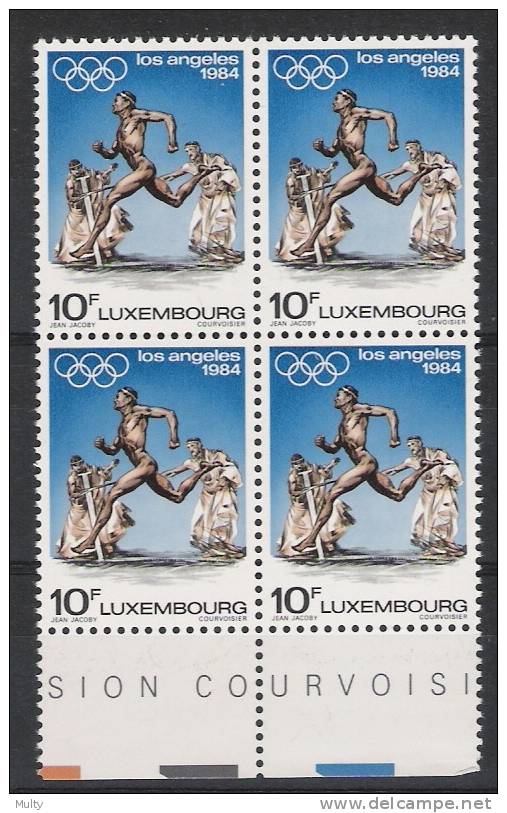 Luxemburg Y/T 1054 (**) In Blok Van 4. - Unused Stamps