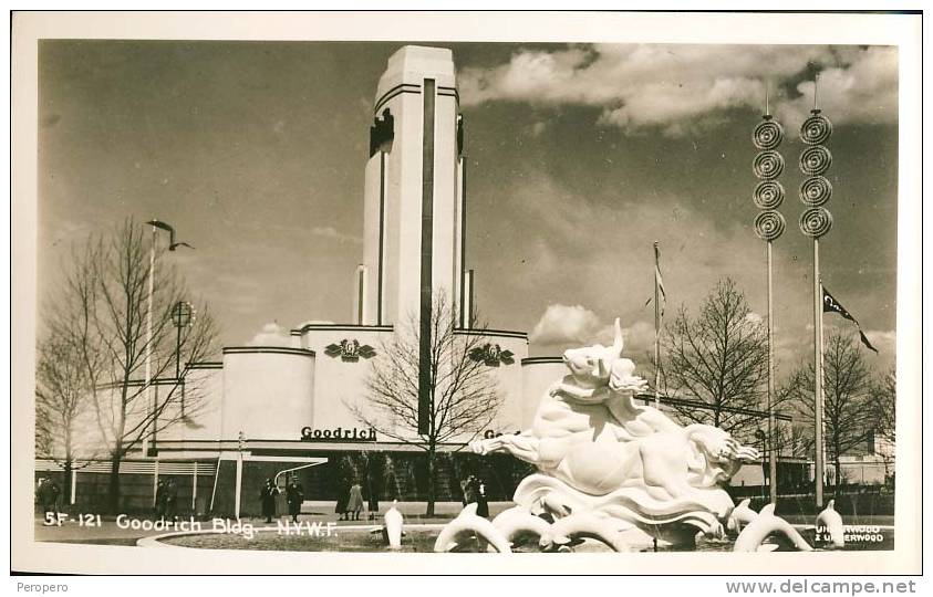 NEW YORK WORLD´S FAIR 1939 GOOODRICH BLDG. REAL PHOTO OLD POSTCARD - Exhibitions