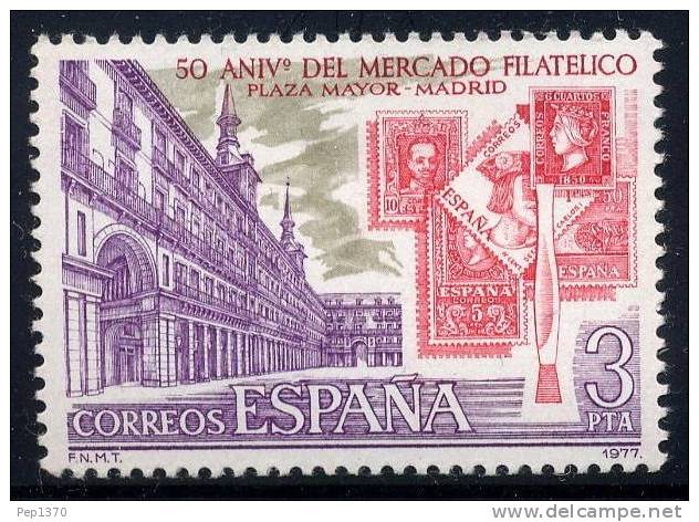 ESPAÑA 1977 MERCADO FILATELICO DE LA  PLAZA MAYOR DE MADRID - EDIFIL Nº 2415 - Yvert Nº 2054 - Neufs