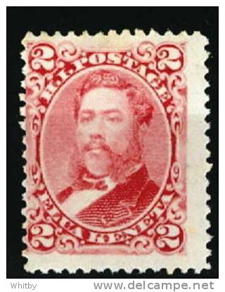 1882 Hawaii 2 Cent King Kalakaua Issue #38 - Hawaï