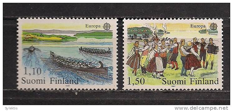 FINLAND EUROPA CEPT 1981 SET MNH - Unused Stamps