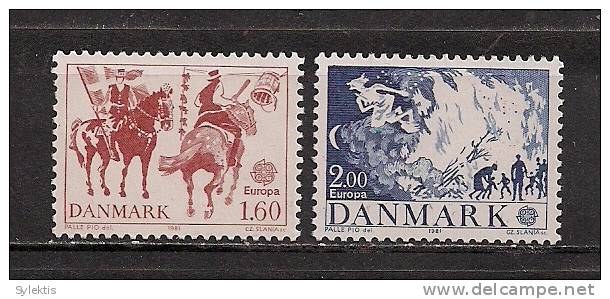 DENMARK EUROPA CEPT 1981 SET MNH - Unused Stamps