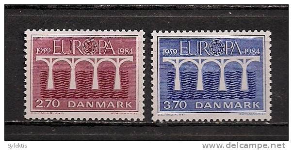 DENMARK EUROPA CEPT 1984 SET MNH - Unused Stamps