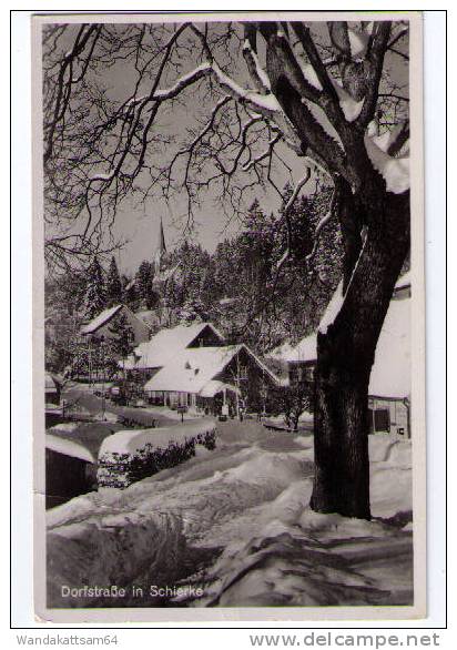 AK Dorstraße In Schierke Im Winter 24.12.40. - 12 SCHIERKE (HARZ) Heil-Kurort Und Wintersportplatz Nach Bad Oldesloe - Schierke