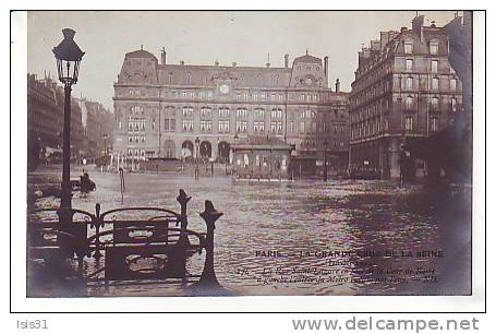 Dép75- Paris - Arrondissement: 08 Ou Arrondissement: 09 - Inondations De 1910 -RF5028- Rue Saint Lazare -Entrée Du Métro - Inondations De 1910