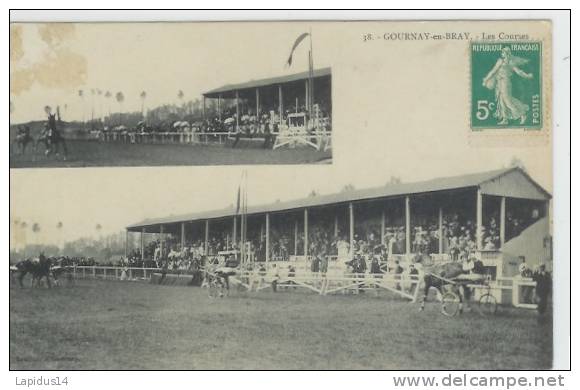 K 446*  / CPA  GOURNAY EN BRAY   (88)  LES COURSES ( Champ De Courses Hypodrome) - Gournay-en-Bray