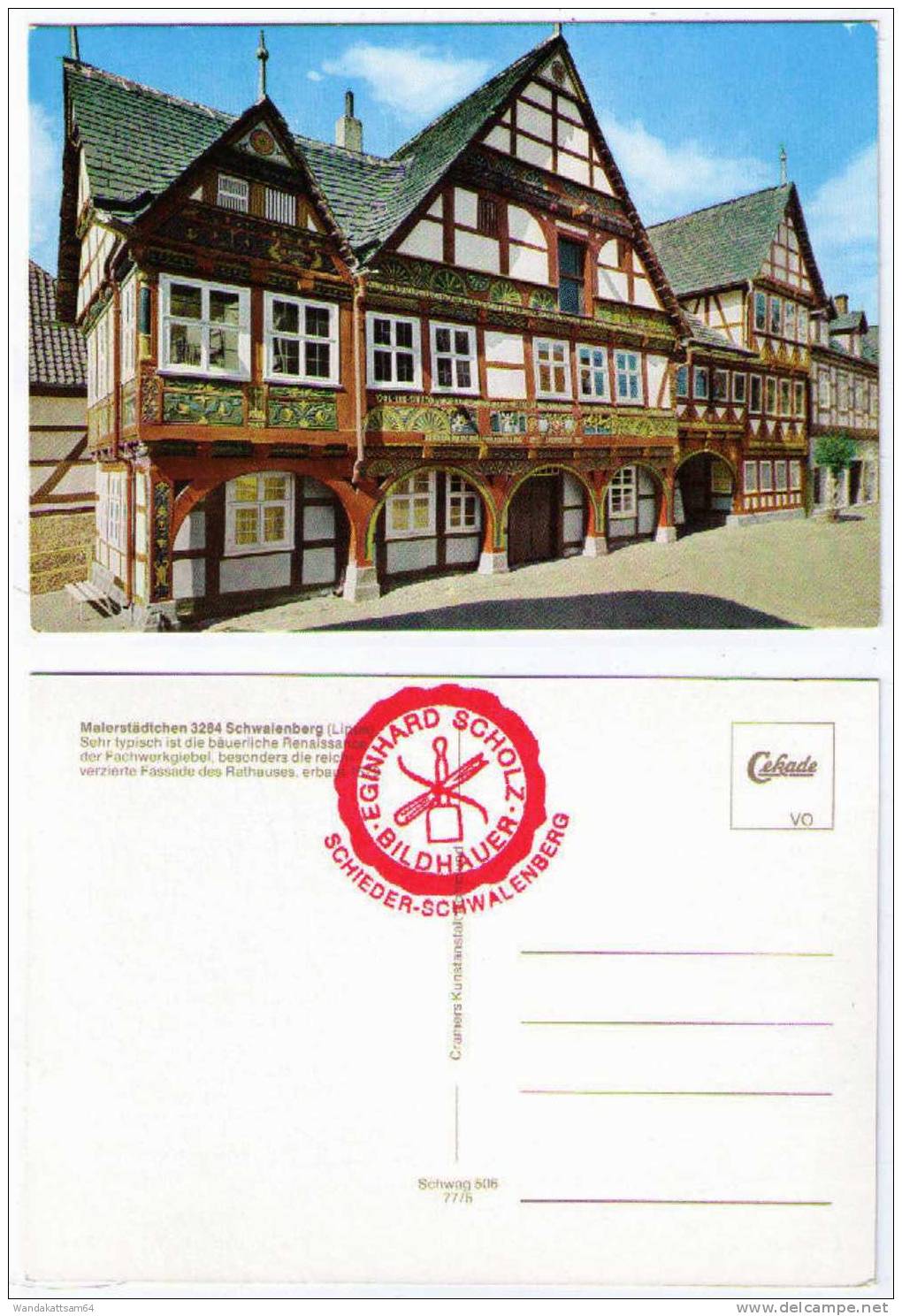 AK Malerstädtchen 3284 Schwalenberg (Lippe) Fachwerkgiebel Bäuerliche Renaissance Des Rathaus Erbaut 1579 - Detmold