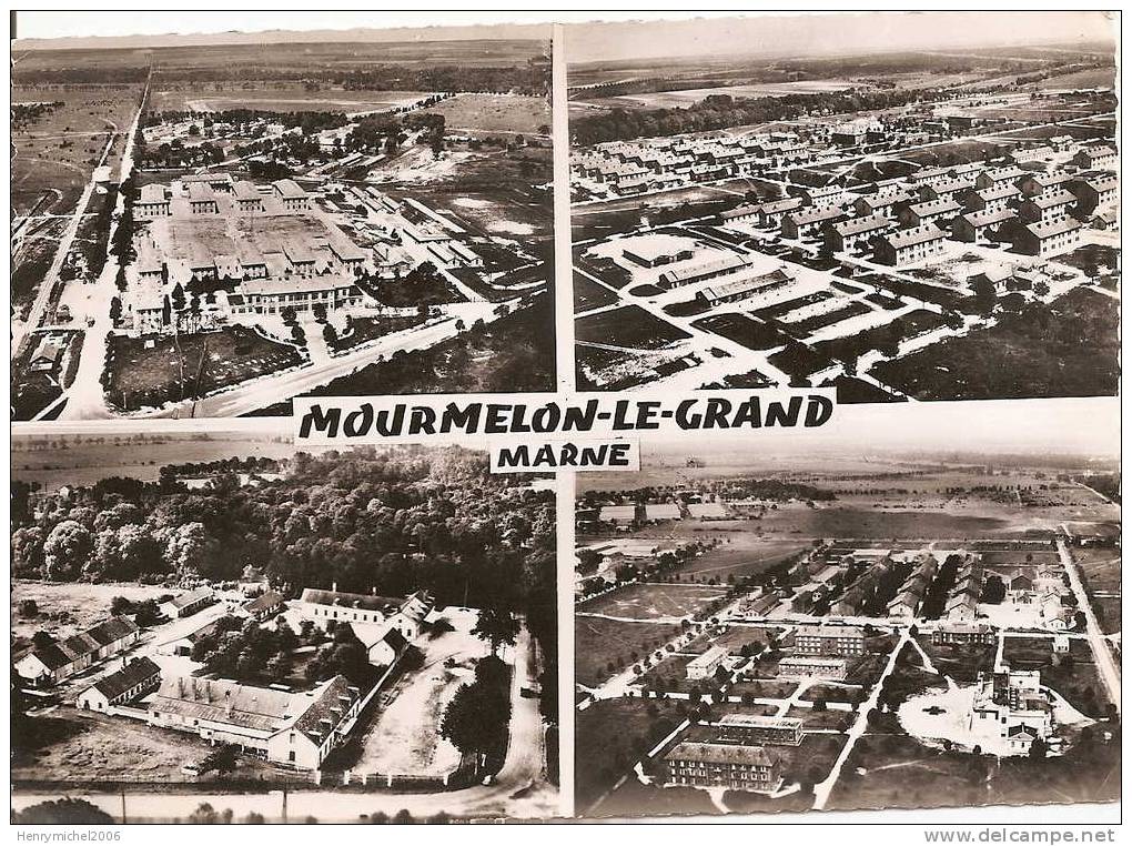 Cpsm Mourmelon Le Grand Vue Aérienne, Ed Combier - Mourmelon Le Grand