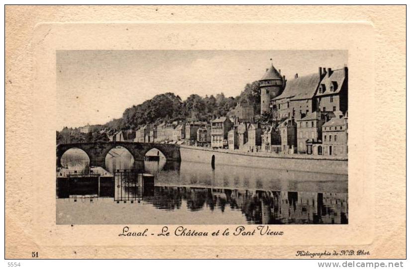 Cpa 38 ISERE  Laval   Pont Chateau - Laval