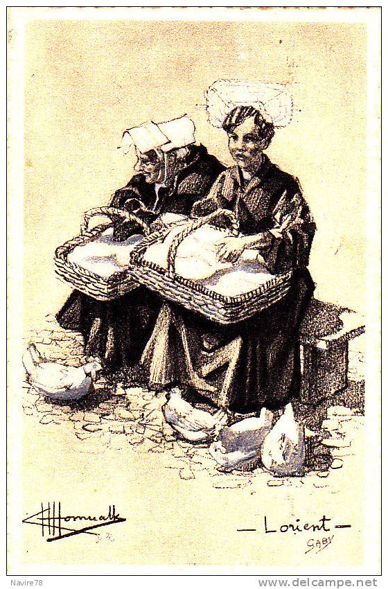 LORIENT Femmes Avec Paniers à Oeufs Et Poules  Illustration HOMUALK - Homualk