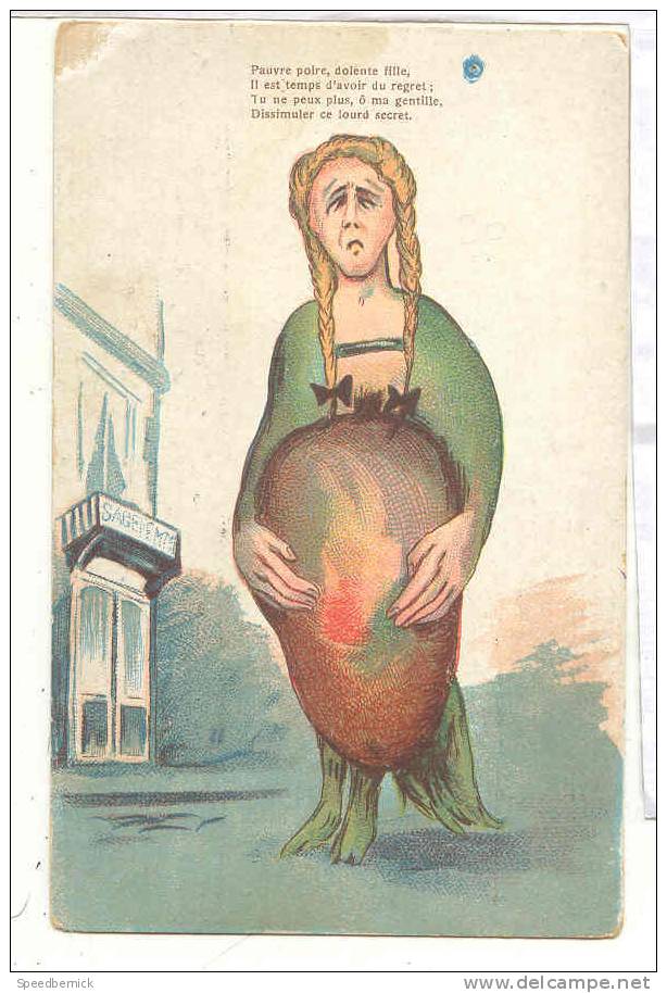 14817 Pauvre Poire Dolente Fille Regret Lourd Secret.  Sans éd . Sage Femme Fille Mere Avortement - Vor 1900