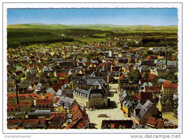 AK Schwenningen Am Neckar Luftbild Mit Rathaus Dem Markt Und Der Innenstadt Blick Zur Schwäbischen Alb Und Bad Dürrheim - Villingen - Schwenningen