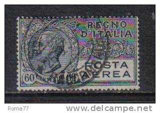 3RG988 - REGNO 1926 ,  Posta Aerea 60 Cent N. 3  Usato - Posta Aerea