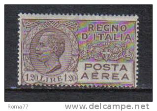 3RG999 - REGNO 1926 ,  Posta Aerea 1,20 Lira N. 5  * - Poste Aérienne