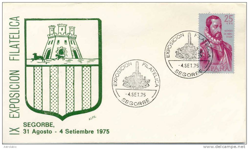 1975 " Expo. Fila. Segorbe " Obliteration Valencia - Maschinenstempel (EMA)