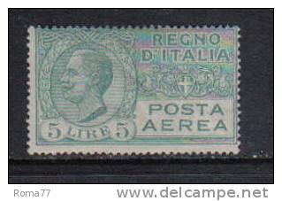 3RG1016 - REGNO 1926 ,  Posta Aerea 5  Lire N. 7   * - Correo Aéreo