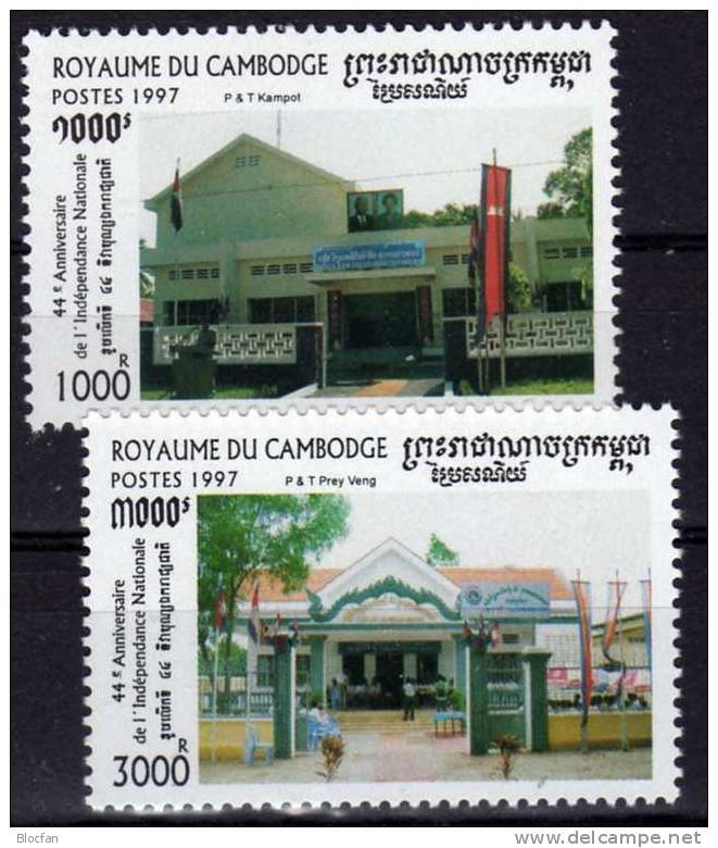 Postämter 1997 Kambodscha 1769/0 ** 14€ Post-Historie UPU Philatic History Set From Cambodge - Kampuchea