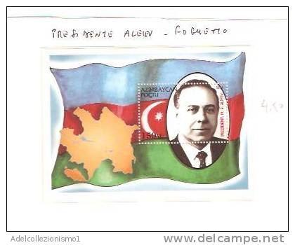 25339)foglio Azerbaijan  Con 150man Presidente Aleiv - Aserbaidschan