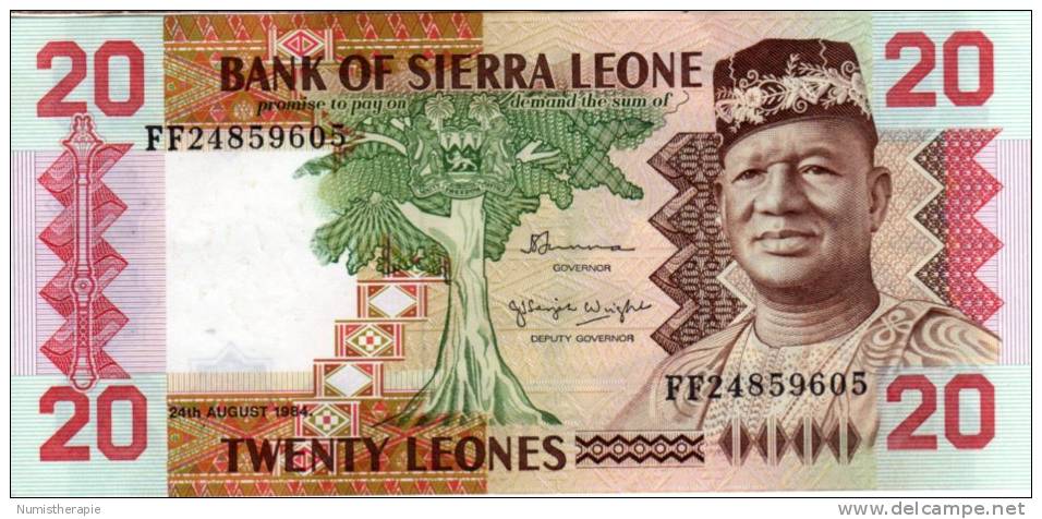 Sierra Leone : 20 Leones 1984 Quasi UNC - Sierra Leone