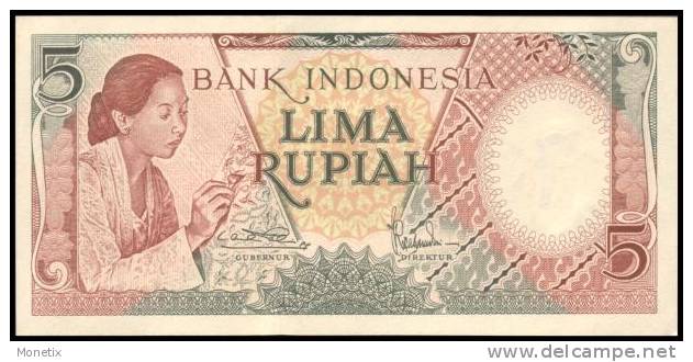Indonesia # 55, 5 Rupiah, ND (1958), AU - Indonesien