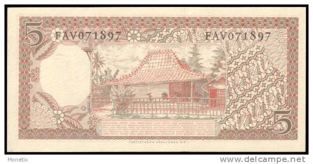 Indonesia # 55, 5 Rupiah, ND (1958), AU - Indonesien