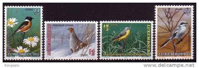 LUXEMBOURG BIRDS 4V - Unused Stamps