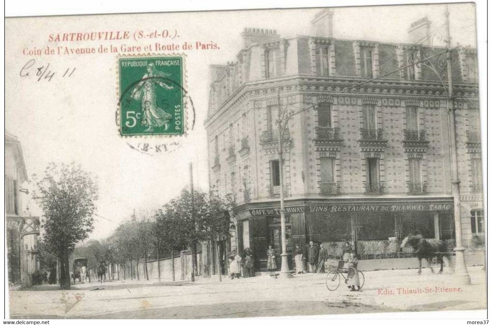 SARTROUVILLE   Coin De L'avenue De La Gare Et Route De Paris - Sartrouville