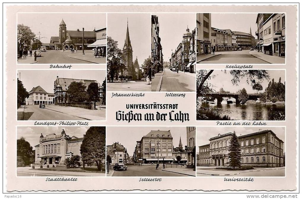 D - H - Universitätsstadt Giessen - Mehrbild / Multivues (9) - Echtes Schöning Foto / G. Wissner N° Gi 86 - Giessen