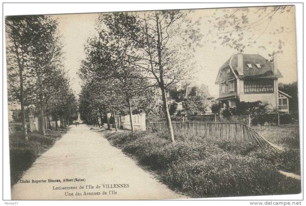 Lotissement De L'Ile De VILENNES SUR SEINE  Une Des Avenues De L'Ile - Villennes-sur-Seine