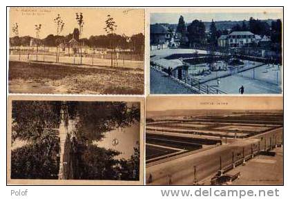 (4121) 4 CPA De Cours De Tennis: Deauville, Bagnères-de-Bigorre, Bains-les-Bains (Vosges), Isle-Adam - Tennis