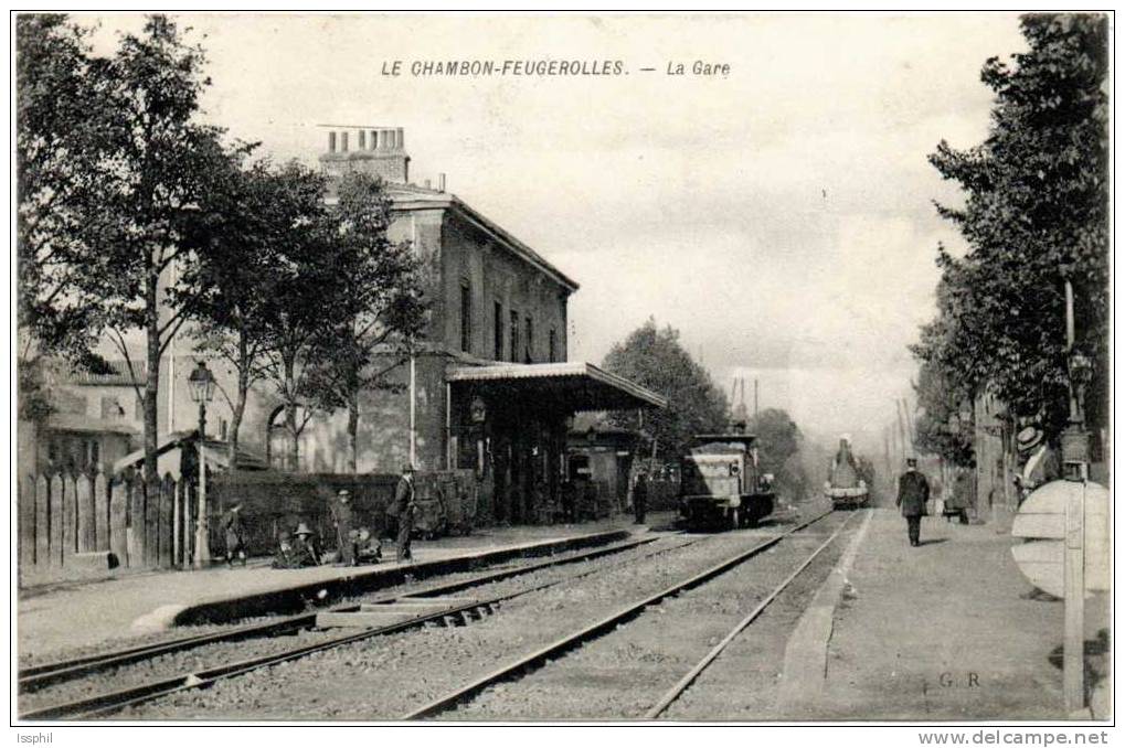 Le Chambon Feugerolles - La Gare "arrivée D'un Train - Animée" - Le Chambon Feugerolles