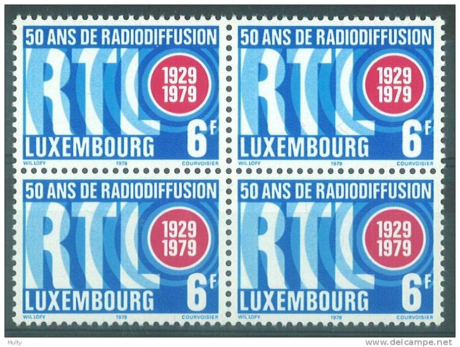 Luxemburg Y/T 947 (**) In Blok Van 4. - Unused Stamps