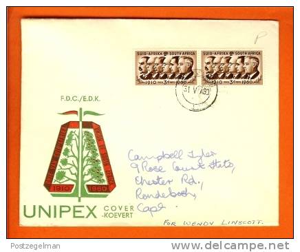 SOUTH AFRICA 1960 2 FDC´s With Address UNIPEX Union Day - FDC
