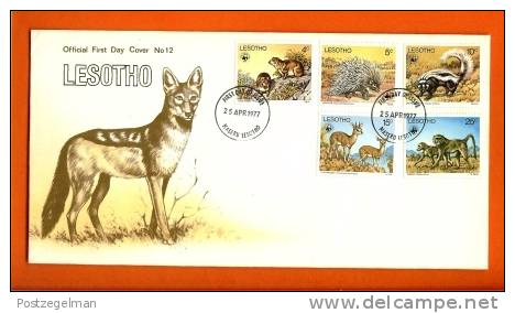 LESOTHO 1977 FDC Mint WWF Animals 228-232 - Other & Unclassified