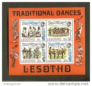 LESOTHO 1975 MNH Stamps Traditional Dances Block 02 - Lesotho (1966-...)