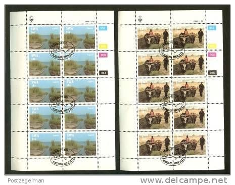 SWA 1986 CTO Full Sheet Caprivi 596-599 - Namibia (1990- ...)