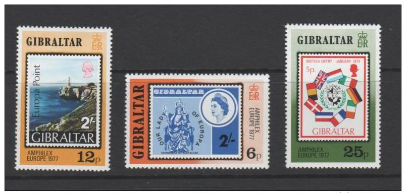 GIBRALTA...MNH...COMPLETE     ISSUES...1977...Scott Cat  #356-358 - Gibraltar